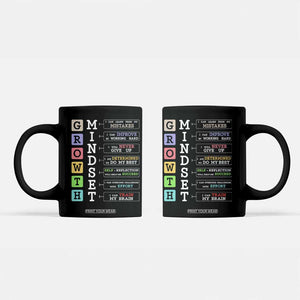 Special Education Coffee Mug Growth Mindset Positive Inspiration TS02 Black Print Your Wear