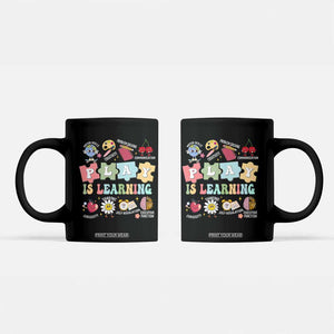 Special Education Coffee Mug Play is Learning Sped Teacher TS02 Black Print Your Wear