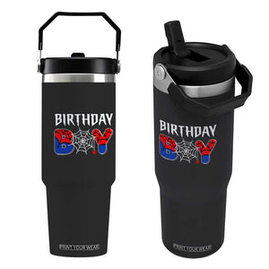 Spider Birthday Boy Flip Straw Tumbler Bday Spiders Party TS02 One Size: 30 oz Black Print Your Wear