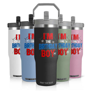 Spider Birthday Boy Flip Straw Tumbler Spiders Lover Bday Party TS02 Print Your Wear