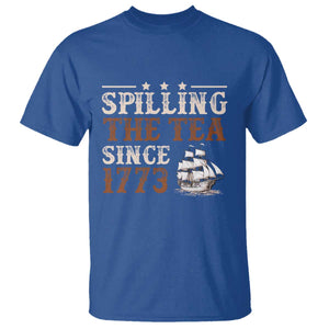 Spilling The Tea Since 1773 T Shirt Retro Usa Patriotic 4th of July Party TS10 Royal Blue Print Your Wear