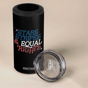 Stars Stripes And Equal Rights 4 in 1 Can Cooler Tumbler 4th Of July Liberal American TS11 Print Your Wear