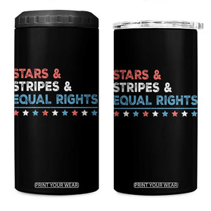 Stars Stripes And Equal Rights 4 in 1 Can Cooler Tumbler 4th Of July Women's Rights TS11 One Size: 16 oz Black Print Your Wear