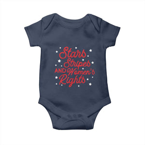 Stars Stripes And Equal Rights Baby Onesie 4th Of July Patriotic TS10 Navy Print Your Wear