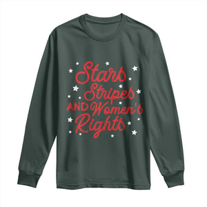 Stars Stripes And Equal Rights Long Sleeve Shirt 4th Of July Patriotic TS10 Dark Forest Green Print Your Wear