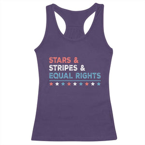 Stars Stripes And Equal Rights Racerback Tank Top 4th Of July Women's Rights TS11 Purple Print Your Wear
