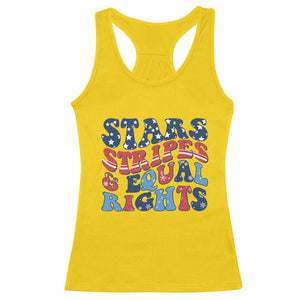 Stars Stripes And Equal Rights Racerback Tank Top Groovy Retro 4th Of July TS10 Daisy Print Your Wear
