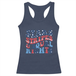 Stars Stripes And Equal Rights Racerback Tank Top Groovy Retro 4th Of July TS10 Navy Print Your Wear