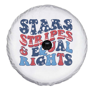 Stars Stripes And Equal Rights Spare Tire Cover Groovy Retro 4th Of July TS10 Print Your Wear