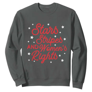 Stars Stripes And Equal Rights Sweatshirt 4th Of July Patriotic TS10 Dark Heather Print Your Wear