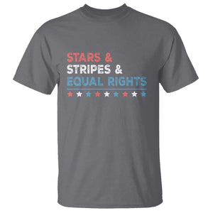 Stars Stripes And Equal Rights T Shirt 4th Of July Women's Rights TS11 Charcoal Print Your Wear