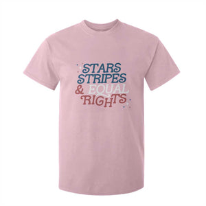 Stars Stripes And Equal Rights T Shirt For Kid 4th Of July Liberal American TS11 Light Pink Print Your Wear