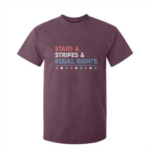 Stars Stripes And Equal Rights T Shirt For Kid 4th Of July Women's Rights TS11 Maroon Print Your Wear