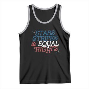 Stars Stripes And Equal Rights Tank Top 4th Of July Liberal American TS11 Black Athletic Heather Print Your Wear