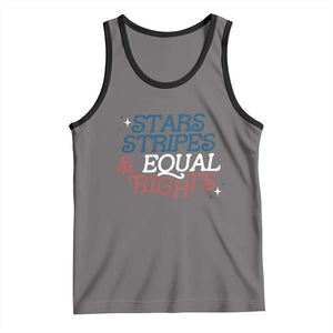 Stars Stripes And Equal Rights Tank Top 4th Of July Liberal American TS11 Deep Heather Black Print Your Wear