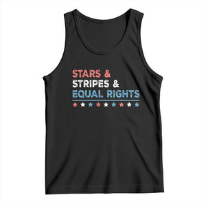 Stars Stripes And Equal Rights Tank Top 4th Of July Women's Rights TS11 Black Print Your Wear