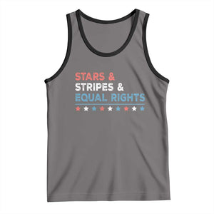Stars Stripes And Equal Rights Tank Top 4th Of July Women's Rights TS11 Deep Heather Black Print Your Wear