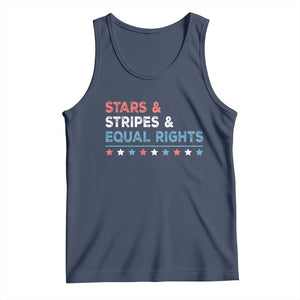 Stars Stripes And Equal Rights Tank Top 4th Of July Women's Rights TS11 Navy Print Your Wear