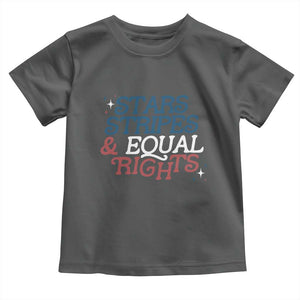 Stars Stripes And Equal Rights Toddler T Shirt 4th Of July Liberal American TS11 Dark Heather Print Your Wear