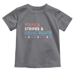 Stars Stripes And Equal Rights Toddler T Shirt 4th Of July Women's Rights TS11 Charcoal Print Your Wear