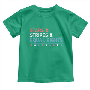 Stars Stripes And Equal Rights Toddler T Shirt 4th Of July Women's Rights TS11 Irish Green Print Your Wear
