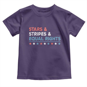 Stars Stripes And Equal Rights Toddler T Shirt 4th Of July Women's Rights TS11 Purple Print Your Wear