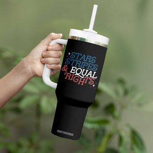 Stars Stripes And Equal Rights Tumbler With Handle 4th Of July Liberal American TS11 Print Your Wear