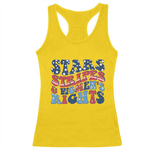 Stars Stripes And Women Rights Racerback Tank Top Groovy Retro 4th Of July TS10 Daisy Print Your Wear