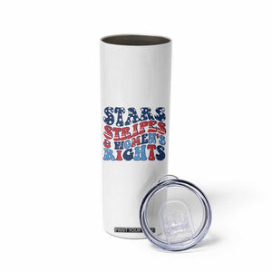 Stars Stripes And Women Rights Skinny Tumbler Groovy Retro 4th Of July TS10 Print Your Wear
