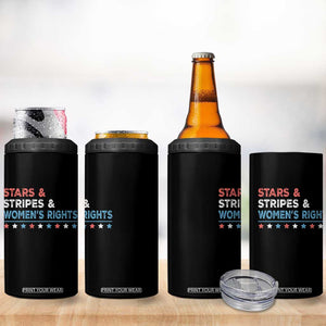 Stars Stripes And Women's Rights 4 in 1 Can Cooler Tumbler 4th Of July Equal Rights TS11 Print Your Wear