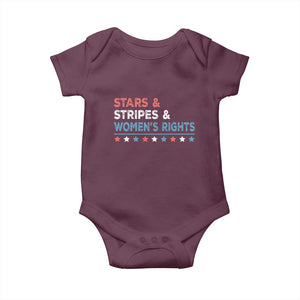 Stars Stripes And Women's Rights Baby Onesie 4th Of July Equal Rights TS11 Maroon Print Your Wear