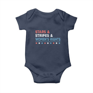 Stars Stripes And Women's Rights Baby Onesie 4th Of July Equal Rights TS11 Navy Print Your Wear