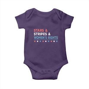 Stars Stripes And Women's Rights Baby Onesie 4th Of July Equal Rights TS11 Purple Print Your Wear