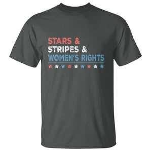 Stars Stripes And Women's Rights T Shirt 4th Of July Equal Rights TS11 Dark Heather Print Your Wear