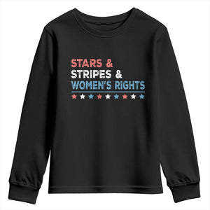 Stars Stripes And Women's Rights Youth Sweatshirt 4th Of July Equal Rights TS11 Black Print Your Wear