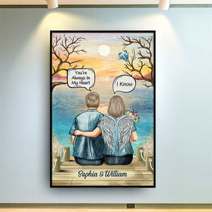 Personalized Memorial Poster Still Talk About You Widow Middle Aged Couple CTM Custom - Printyourwear