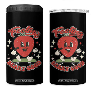 Strawberry Festival 4 in 1 Can Cooler Tumbler Cute Feeling Berry Good Fruit Lover TS02 One Size: 16 oz Black Print Your Wear