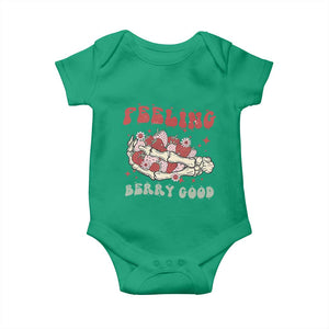 Strawberry Festival Baby Onesie Feeling Berry Good Fruit Lover Skeleton Hand TS02 Irish Green Print Your Wear
