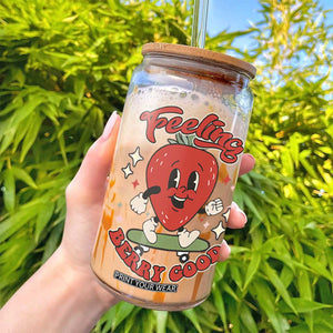 Strawberry Festival Glass Can Cute Feeling Berry Good Fruit Lover TS02 Print Your Wear