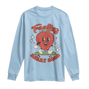 Strawberry Festival Long Sleeve Shirt Cute Feeling Berry Good Fruit Lover TS02 Light Blue Print Your Wear