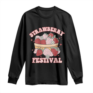 Strawberry Festival Long Sleeve Shirt Retro Strawberries Fruit Lover TS02 Black Print Your Wear