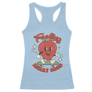Strawberry Festival Racerback Tank Top Cute Feeling Berry Good Fruit Lover TS02 Light Blue Print Your Wear