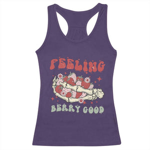 Strawberry Festival Racerback Tank Top Feeling Berry Good Fruit Lover Skeleton Hand TS02 Purple Print Your Wear