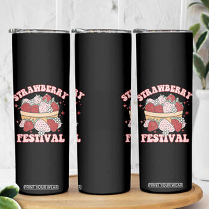Strawberry Festival Skinny Tumbler Retro Strawberries Fruit Lover TS02 Print Your Wear