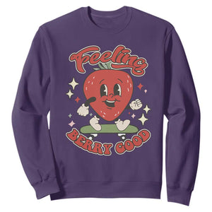 Strawberry Festival Sweatshirt Cute Feeling Berry Good Fruit Lover TS02 Purple Print Your Wear