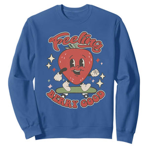Strawberry Festival Sweatshirt Cute Feeling Berry Good Fruit Lover TS02 Royal Blue Print Your Wear