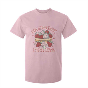 Strawberry Festival T Shirt For Kid Retro Strawberries Fruit Lover TS02 Light Pink Print Your Wear