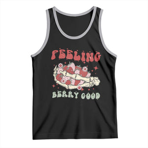 Strawberry Festival Tank Top Feeling Berry Good Fruit Lover Skeleton Hand TS02 Black Athletic Heather Print Your Wear