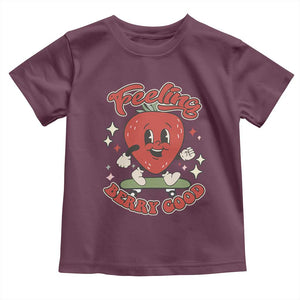 Strawberry Festival Toddler T Shirt Cute Feeling Berry Good Fruit Lover TS02 Maroon Print Your Wear