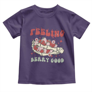 Strawberry Festival Toddler T Shirt Feeling Berry Good Fruit Lover Skeleton Hand TS02 Purple Print Your Wear
